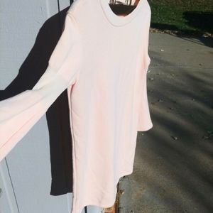 Soft Pink Sweatshirt Dress